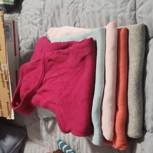 Lot of 9 ribbed tanks